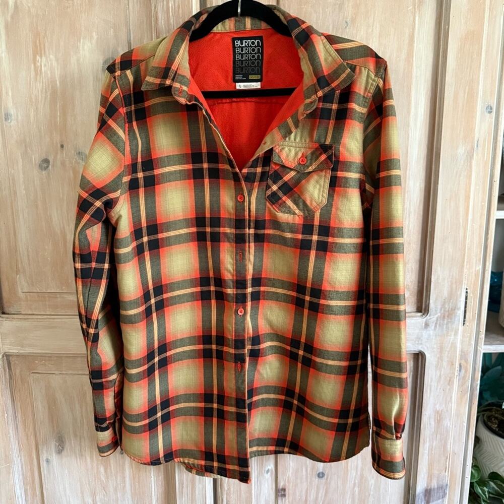 Burton Lined Flannel Shirt Ski Winter Men’s Large